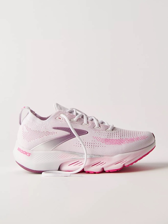 Brooks Shoes - Brooks Glycerin Flex Sneakers Color White / Cyber Pink / Argyle